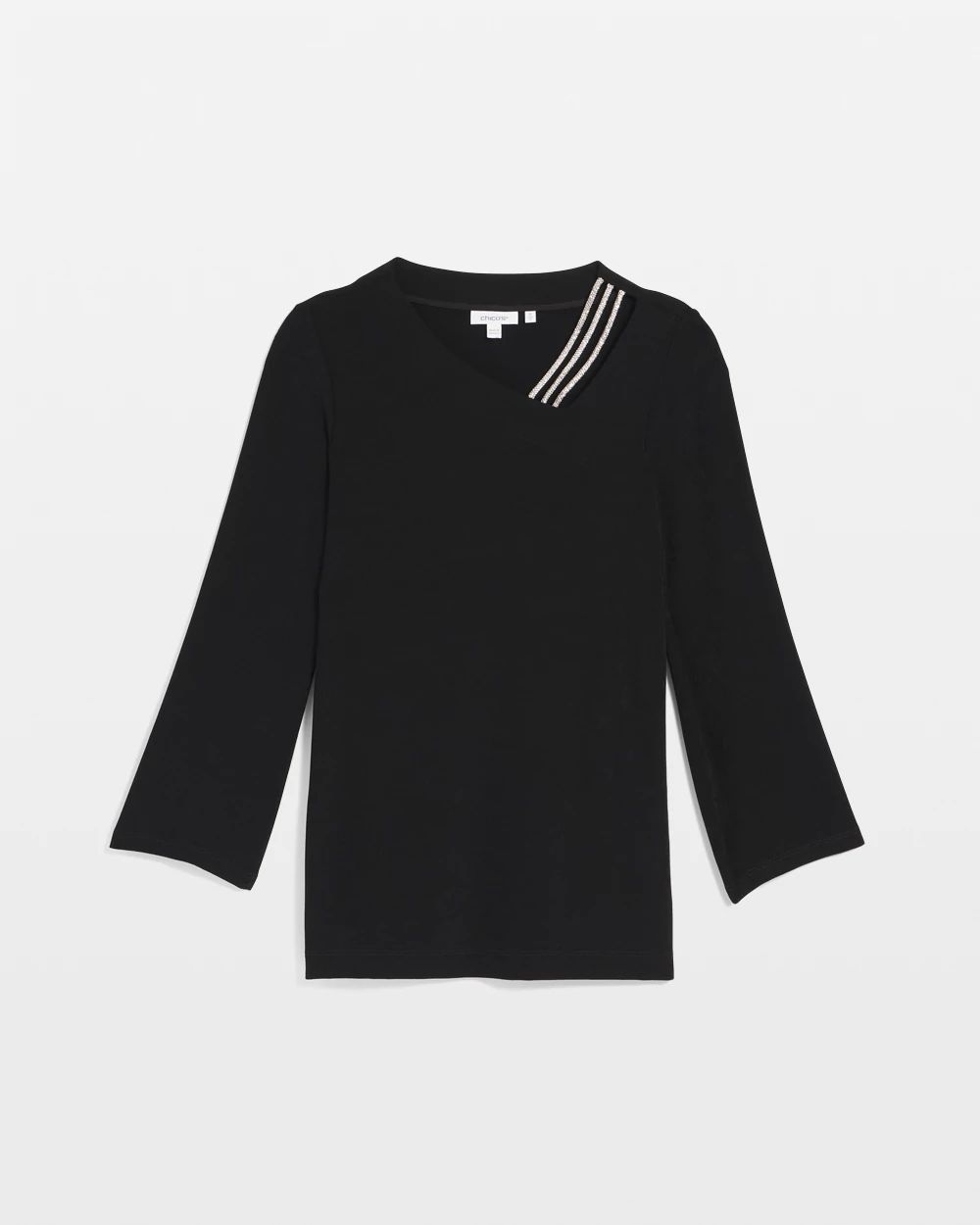 トップス andmary Luca stitch tops black ANDMARY】Luca stitch tops